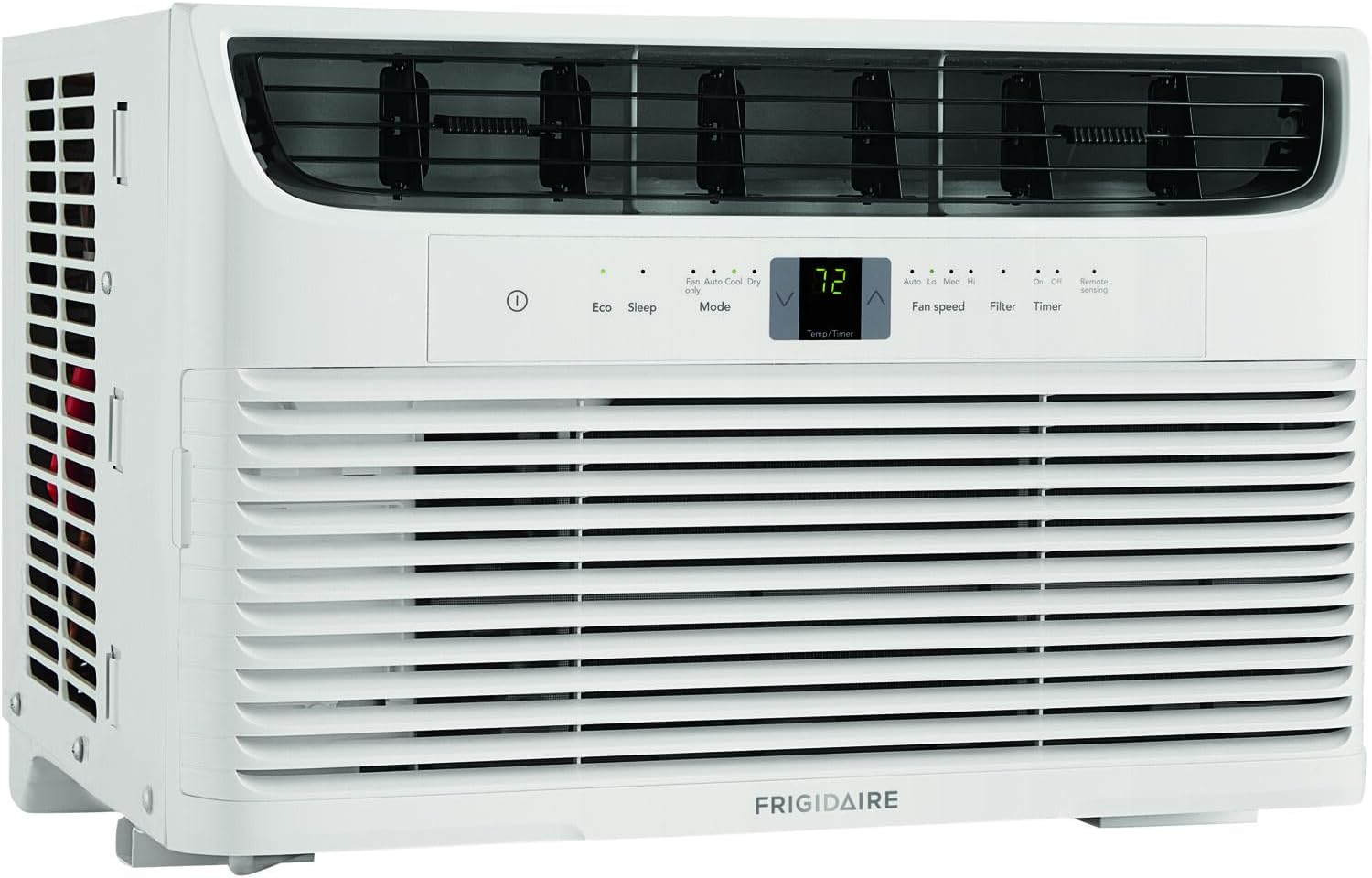 Frigidaire 6,000 BTU Window Air Conditioner & Dehumidifier, 115V, Cools up to 250 Sq. Ft. for Apartment, Dorm Room & Small/Medium Rooms, with Remote Control, Programmable Timer, and Sleep Mode, White