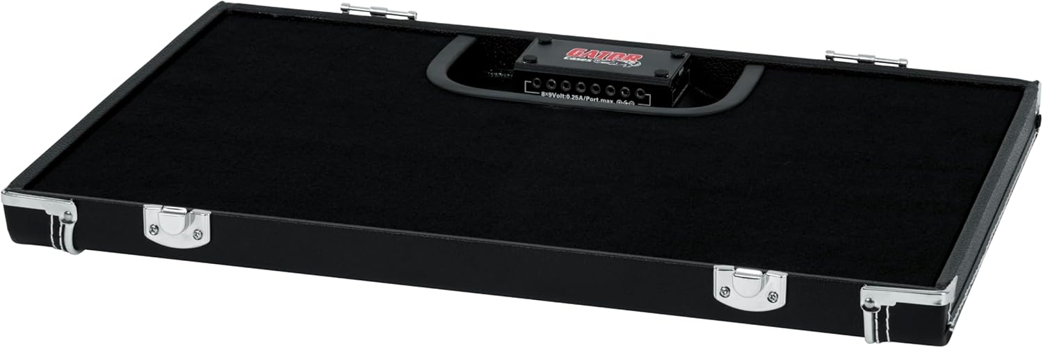Gator Cases Gig Box Jr. Pedal Board with Built in 3x Guitar Stand | Fits Most Electric and Acoustic Guitars; Pedal Surface 21.5