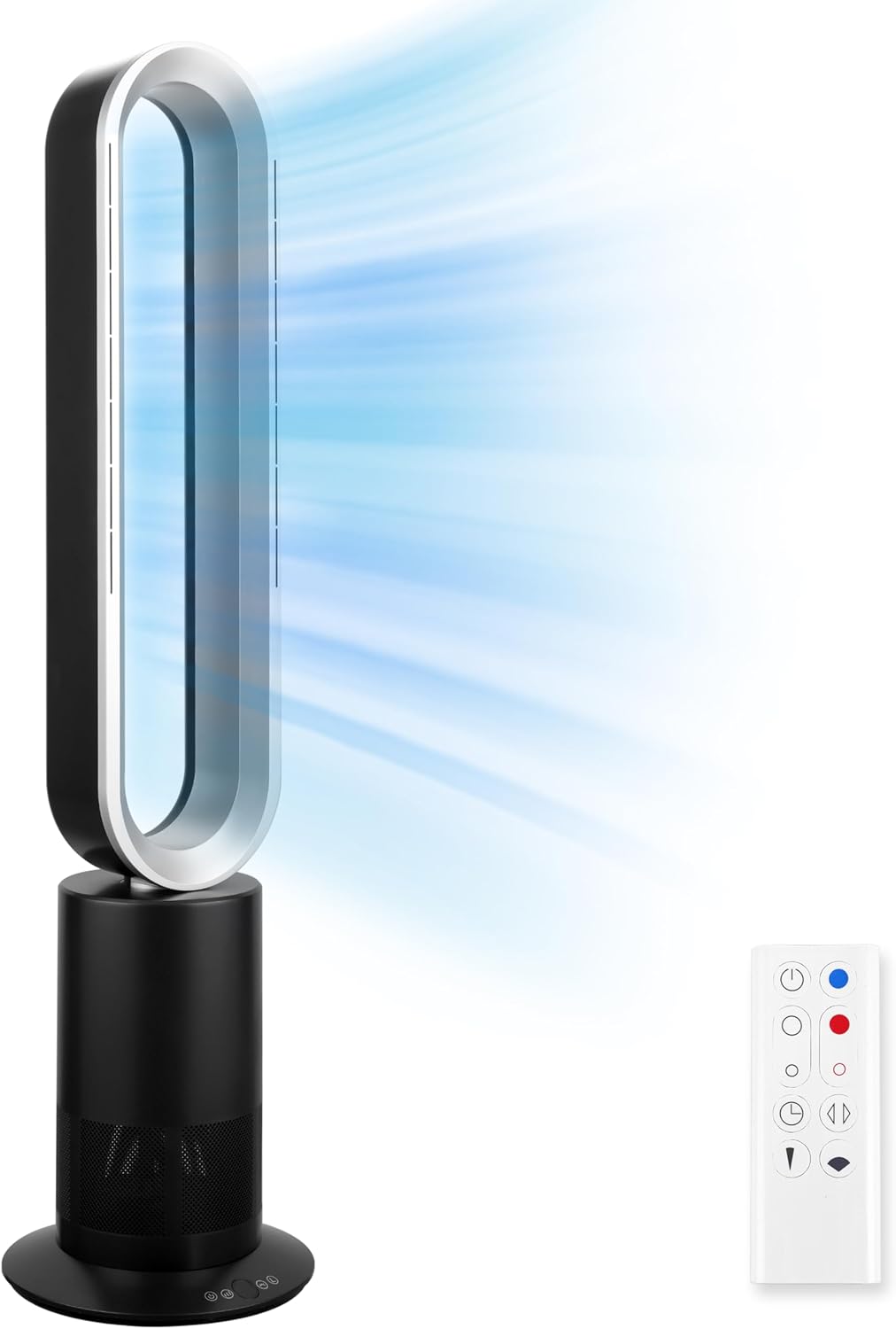 Simple Deluxe 45 Inch Bladeless Tower Fan with Remove, Cooling Fan for Indoor Use, Oscillating Fan for Home Bedroom