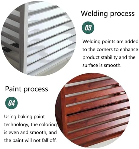 Outdoor Window Privacy Screen Aluminum Protective Cover, Air Conditioner Cover for Outside Units, Air Conditioning Cover Trash Can Enclosure Flower Stand for Patio Lawn (Color : B