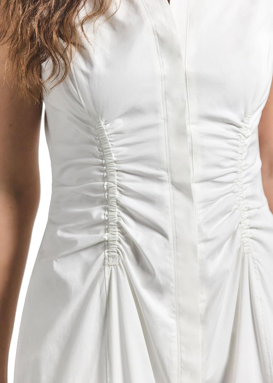 Derek Lam 10 Crosby Women's Nera Ruched Button Down Dress