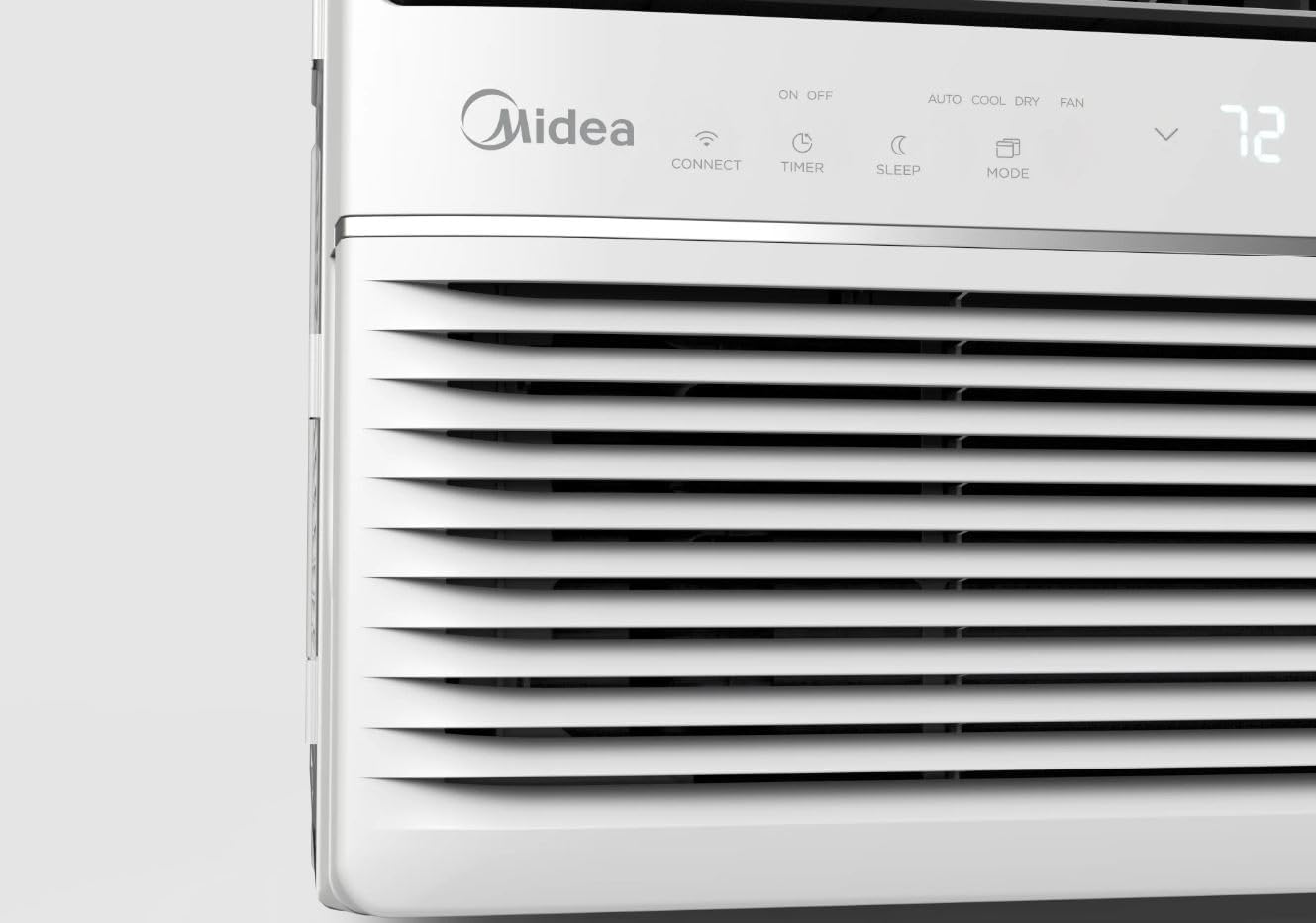 Midea 8,000 BTU DOE SmartCool Window Air Conditioner, for spaces up to 350 sq. ft., 3-in-1 technology: combines air conditioning, dehumidification - MAW08S1YWT