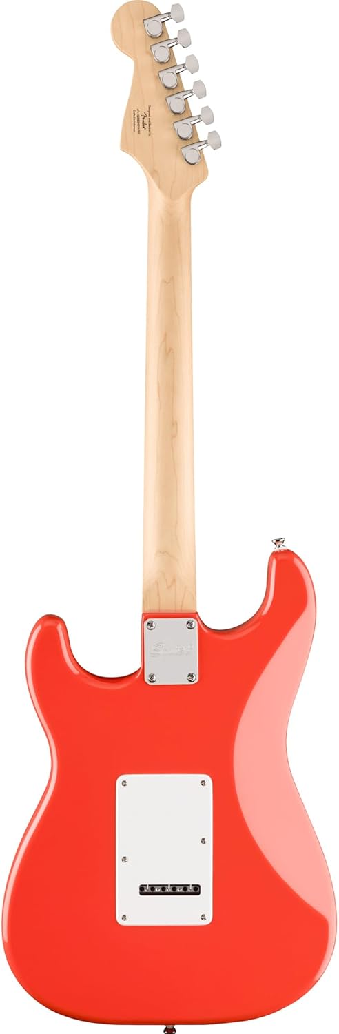 Fender Squier Sonic Stratocaster Electric Guitar - Fiesta Red, Maple Fingerboard, White Pickguard