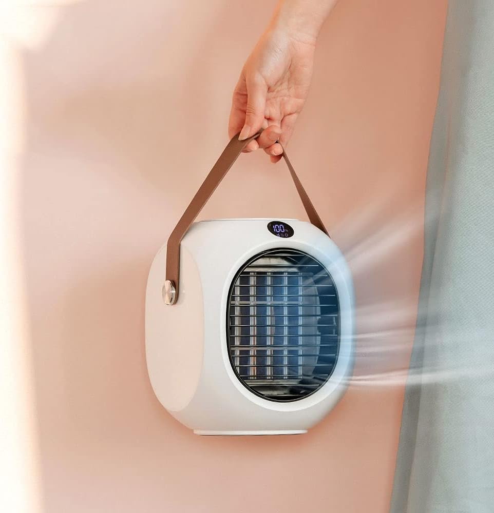 Cooling Fans Portable Air Conditioner, Personal Air Cooler with 3 Speeds for Room, Mini Air Conditioner Spray Fan Evaporative Air Cooler, Fan, Air Conditioner, Purifier, Night Light 4-in-1,for H