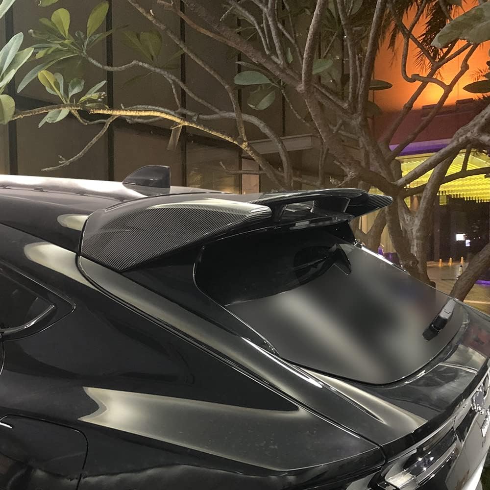 AOSKonology for Mach E GT Style Roof Spoiler Wings Compatible with 2021-2024 2025 Mustang Mach-E Exterior Accessories (Carbon Fiber)