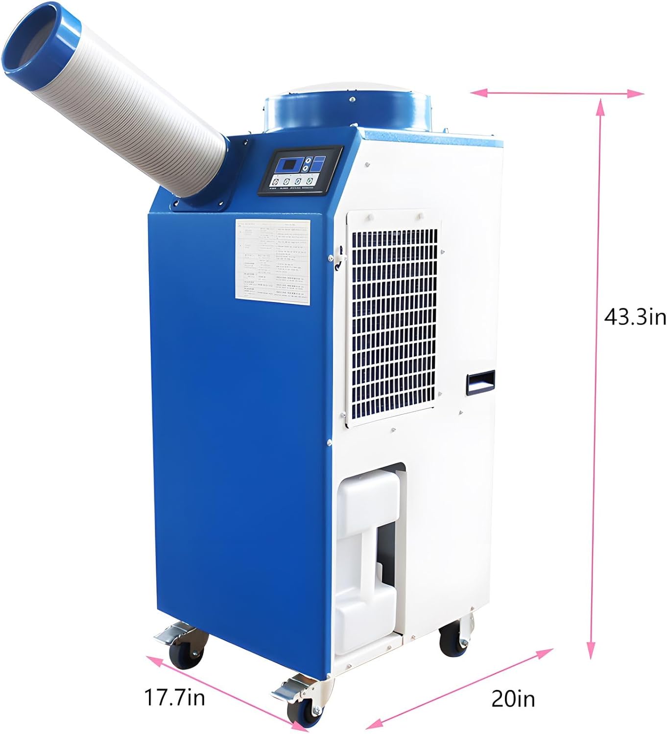 220V 1400W Industrial Air Conditioner 480m³/h Commercial Portable Industrial Spot Cooler Mobile Air Conditioner Single Column