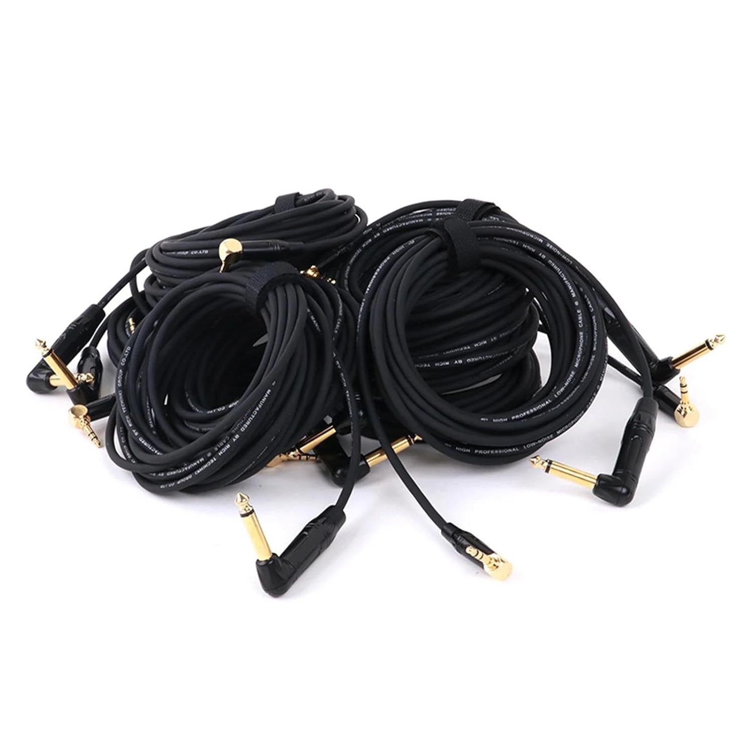 Pro Audio Cable 1PC Gold Plate Right Angle 6.35 Mono to 3.5 Stereo Unbalanced Speaker Amplifier Cable for Guitar Keyboard‎ Cable(Black,300cM)