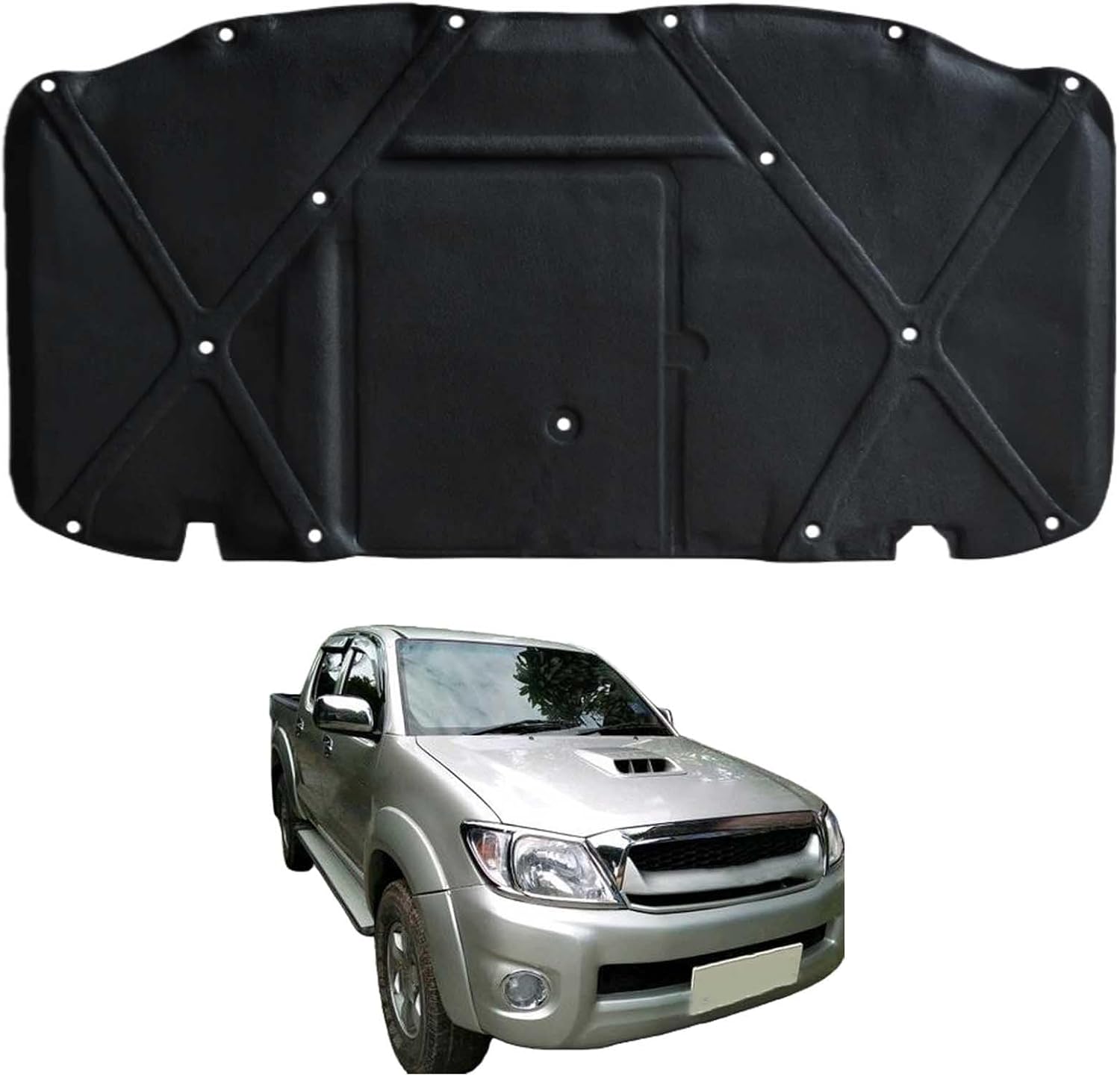Car Front Hood Engine Sound Pad for Toyota hilux revo 2006-2011, Heat Insulation Cotton Mat Cover Soundproof Car Accessories