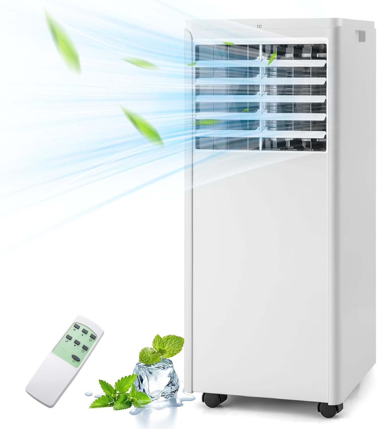 DORTALA Portable Air Conditioners, 8000 BTU Portable AC Unit with Cool, Fan & Dehumidifier, Quiet Air Conditioner with Remote, 24H Timer, Sleep Mode & Installation Kit for Rooms up to 250 Sq. Ft