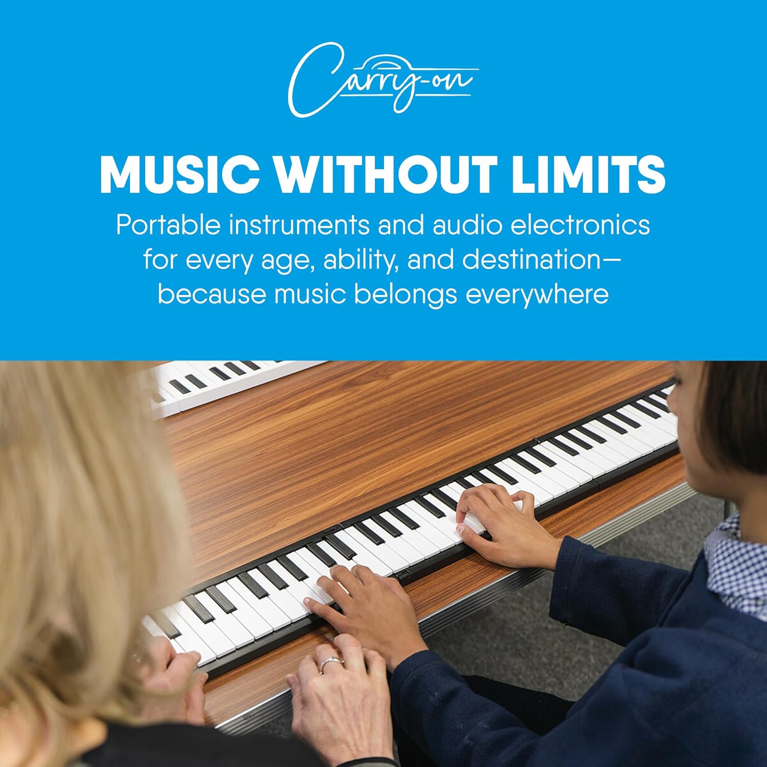 Carry-on 88 Key Folding Piano - Black