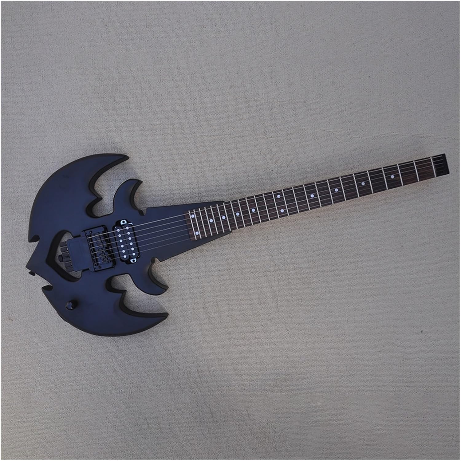 Black Matte 6 Strings Unusual Headless Electric Guitar with Rosewood Fretboard 24 Frets Professional Headless Guitar