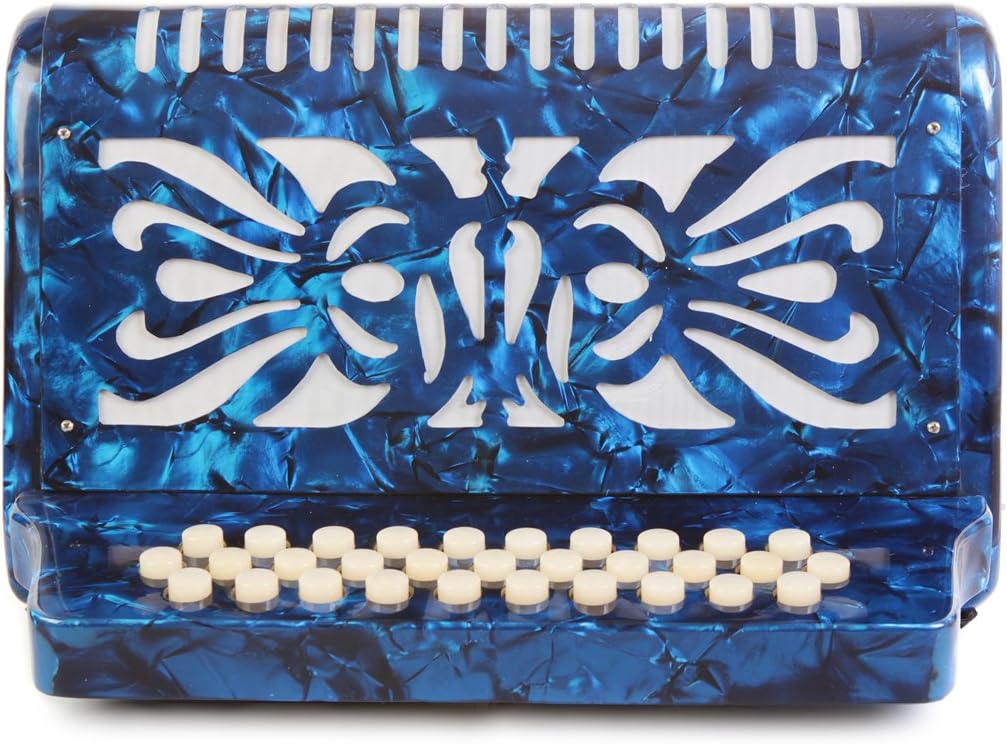 Rossetti 31 Button Accordion 12 Bass, Case, Straps, GCF, BLUE