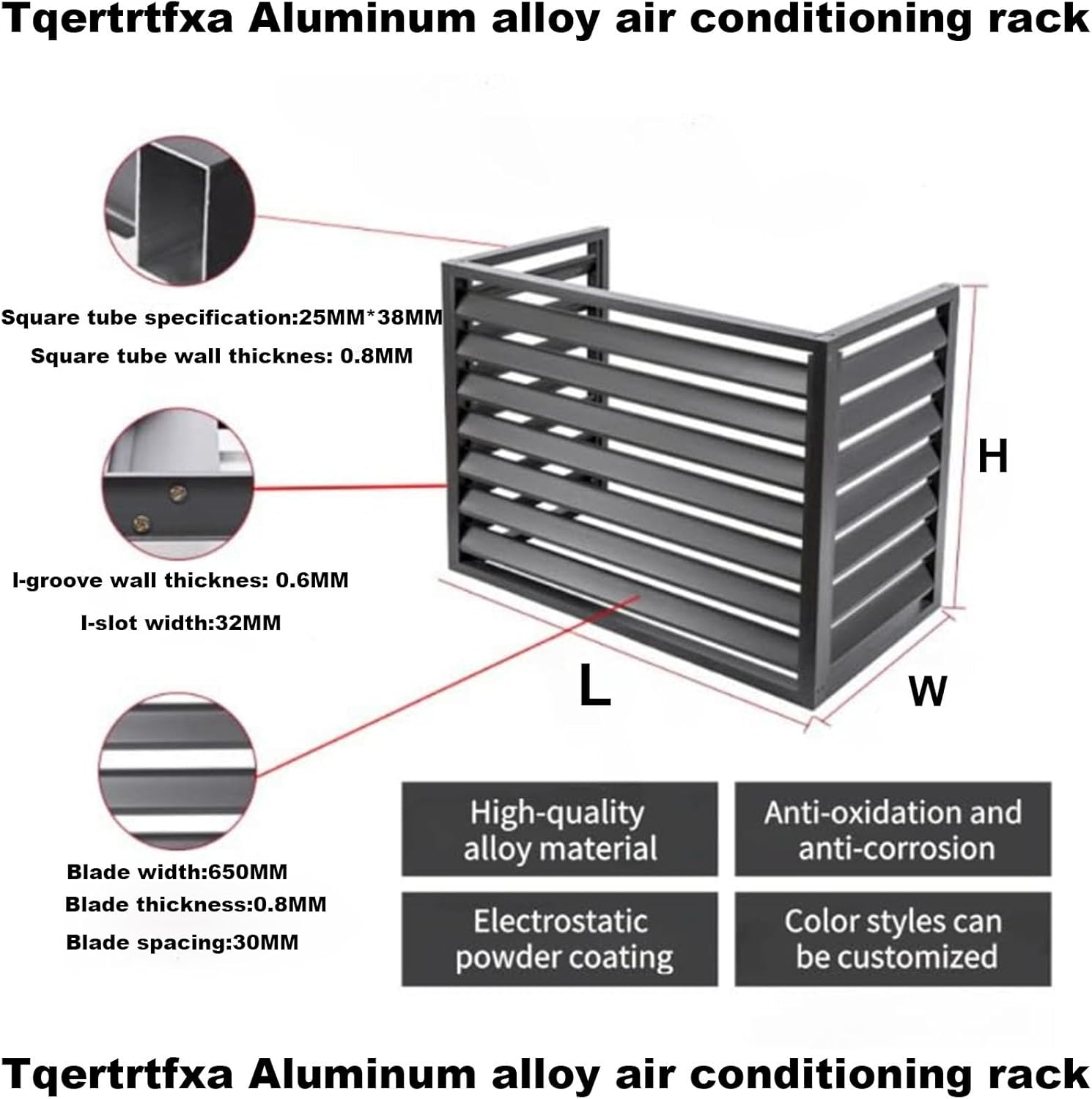 Aluminum Mini Split Air Conditioner Cover Outdoor Unit Fence to Hide AC Brown Indoor and Outdoor Use