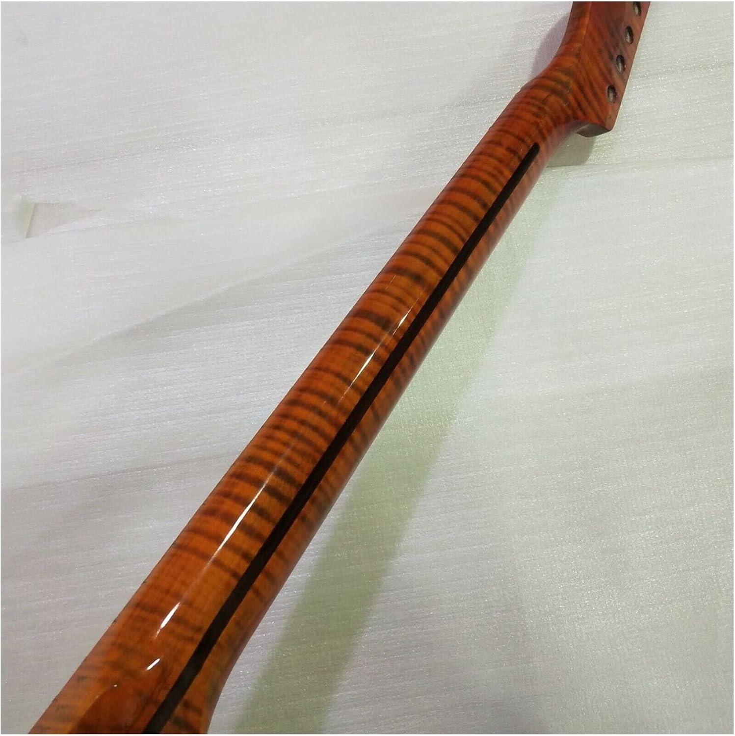 1pc Maple Electric Guitar Neck 21 Fret Maple Fretboard Abalone Dots Inlay Unfinished Guitar Neck