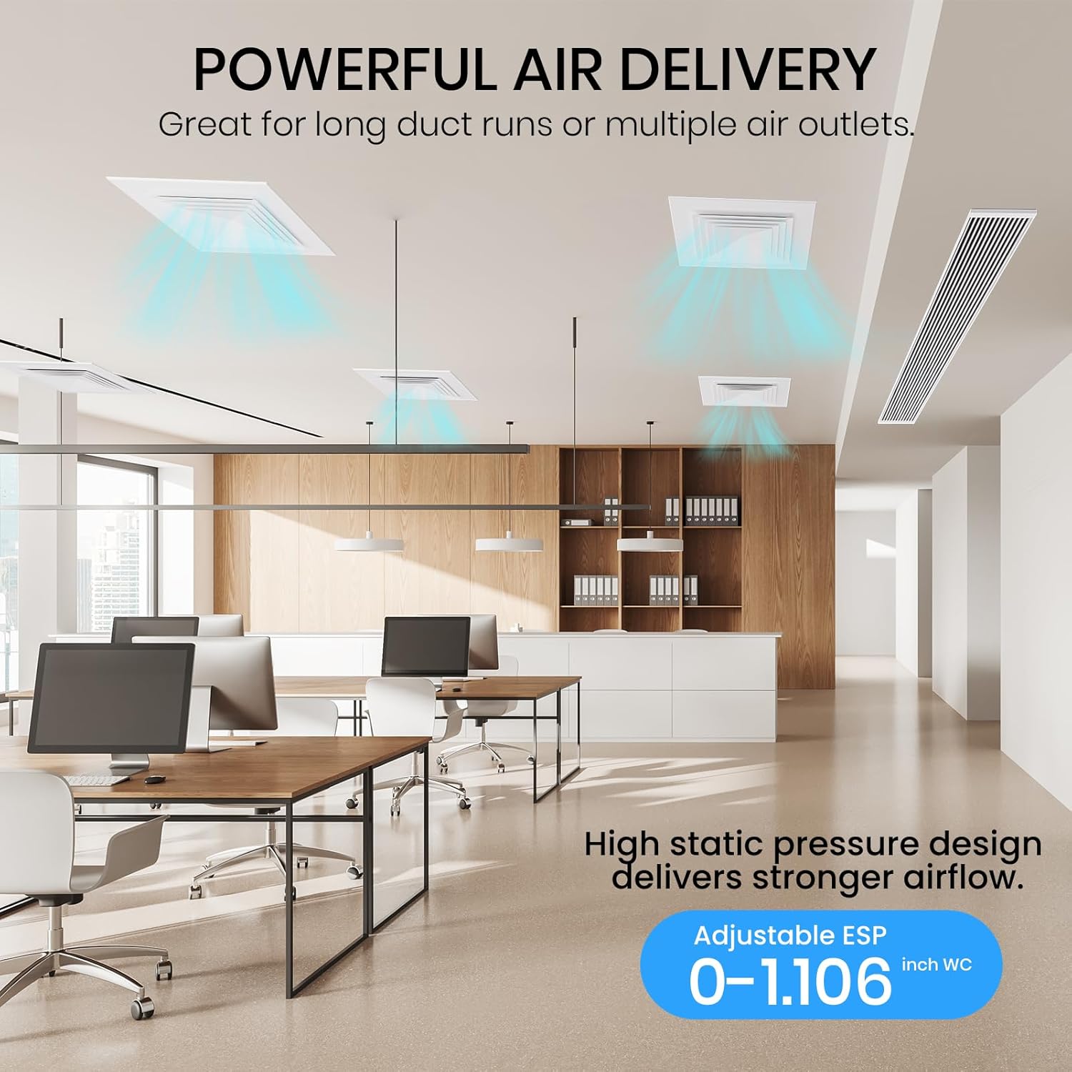 TOSOT 34,000 BTU Ducted Mini Split Air Conditioner, Concealed Ducted AC with Built-In Water Pump and Smart Wired Controller, 230V, Large Airflow for Light Commercial & Residential Use, Cosmo Series