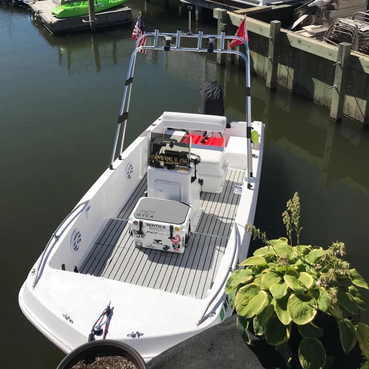 Oceansouth Fishing Arch (Rocket Launcher) fishing pole holder rod holders rack accessories for boats boat bimini top hardware boating safety equipment pontoon jon bass rocket launcher cover pishing