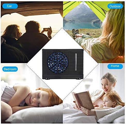 Car Air Conditioner, Portable Mini Low Energy Consumption 12 V Two Speeds Evaporative Fan for Vehicle Use