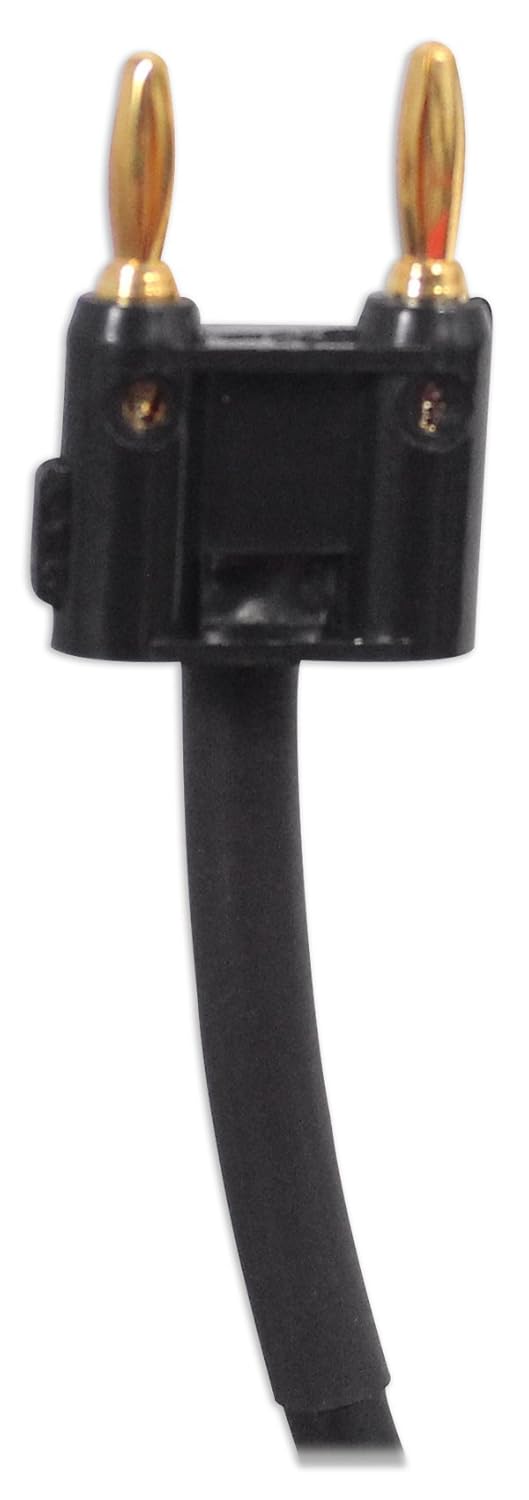 Rockville RCXBN20 20ft 1/4 inch TS to Banana Speaker Cable, 16 Gauge Copper Conductors, Durable Pro Audio Design, for Amplifiers and Speaker Systems, 16-Piece
