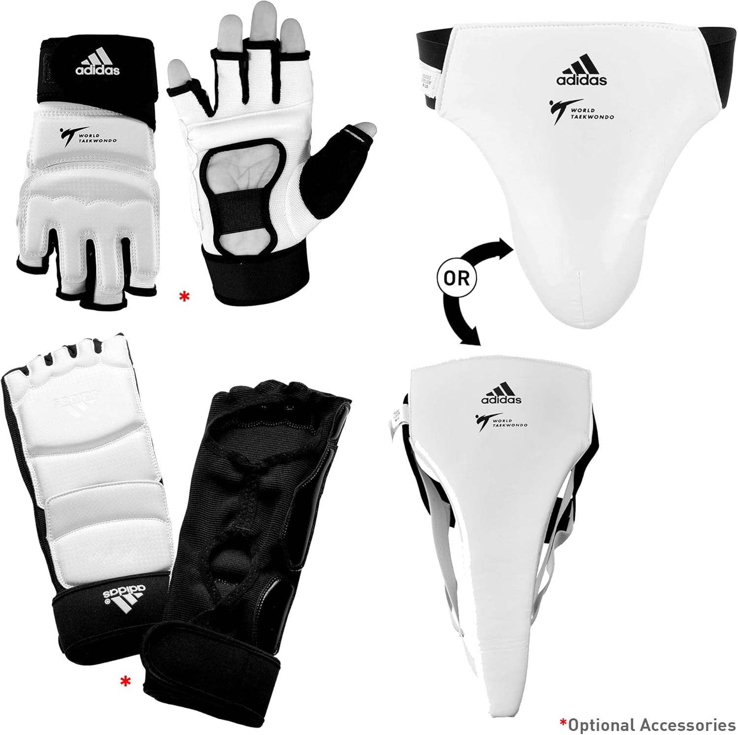 adidas Taekwondo Custom Ultimate Sparring Gear Set w/Optional Accessories - Blue