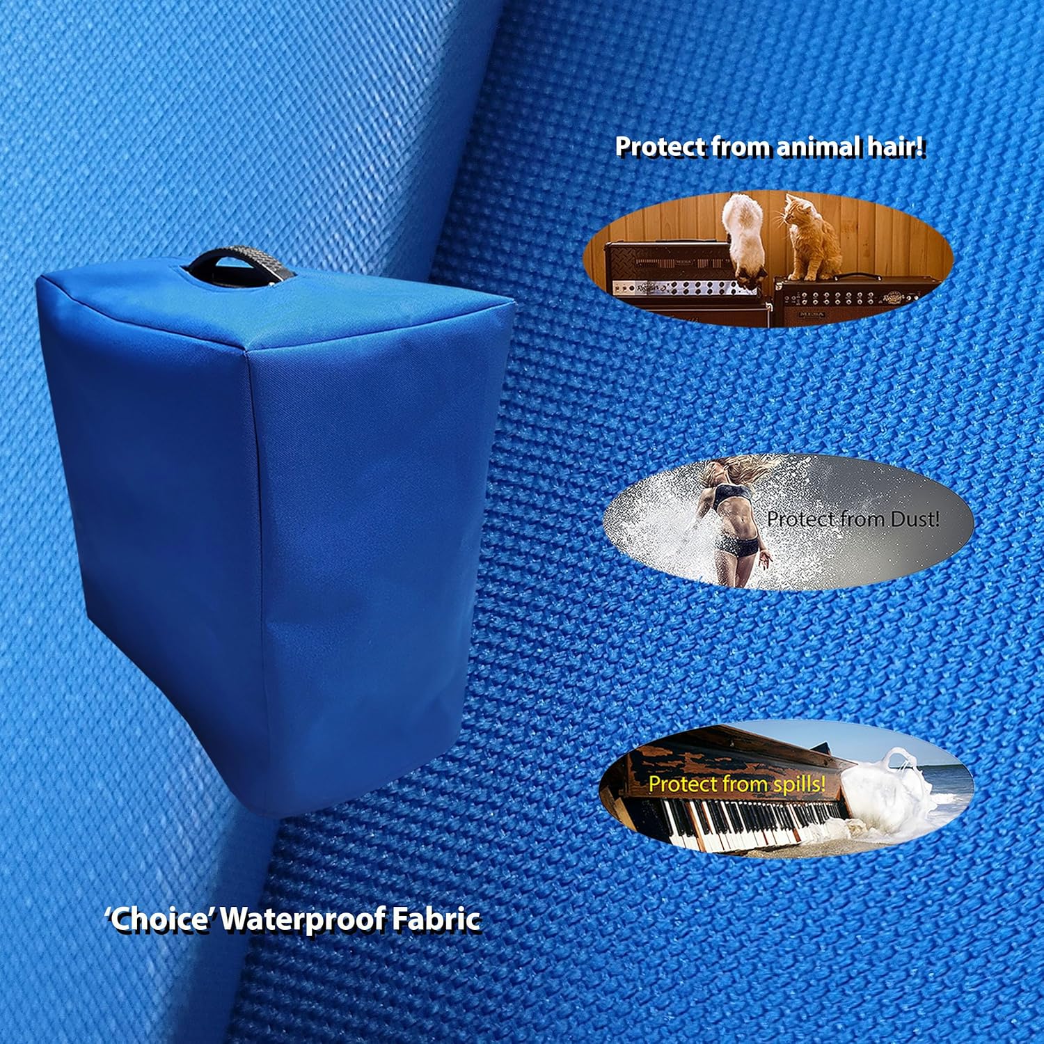 DCFY! Cover for Blackstar Artisan 412A Guitar Amplifiers | Ultimate Amp Protection Made in the U.S.A. | Pacific-Blue | Choice Waterproof Fabric