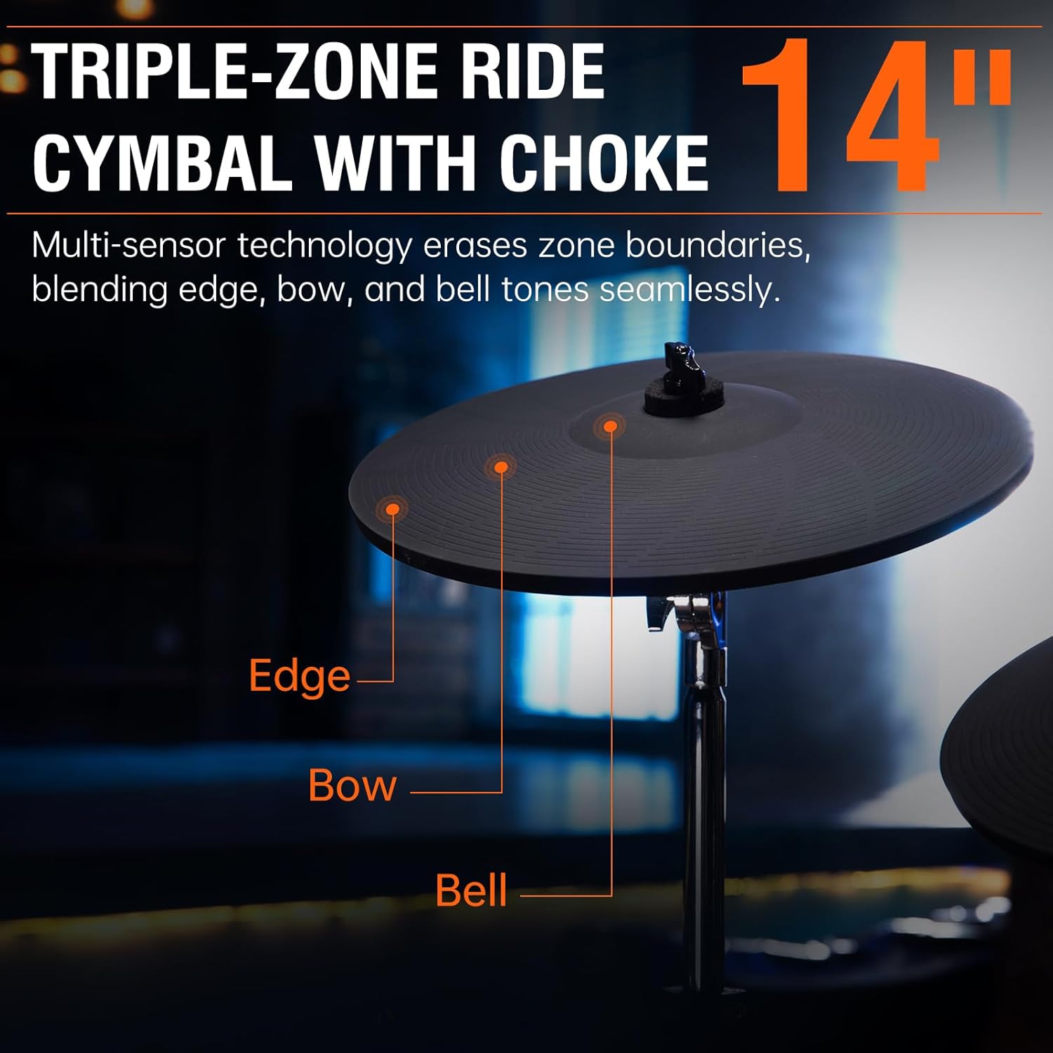 AKLOT Acoustic-Style Electric Drum Set: Independent 16’’ Wooden Bass Drum and 12’’ Snare, Triple-Zone Ride Cymbal, Standalone Hi-Hat, Full Mesh Pads, 460 Sounds, USB MIDI, Throne, Sticks (B-CORE543)