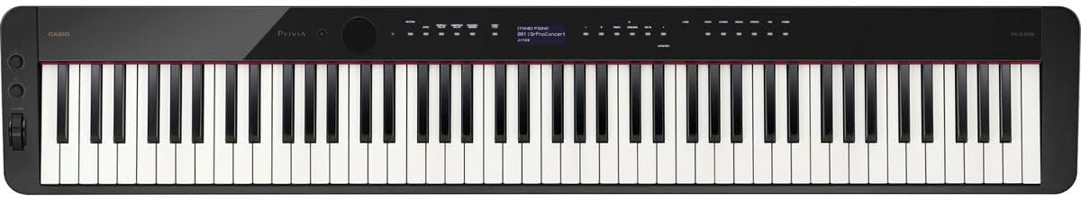 Casio PX-S3100 Privia 88-Key Digital Piano Keyboard with Touch Response, Black Bundle with H&A Studio Headphones, Stand, Bench, Sustain Pedal