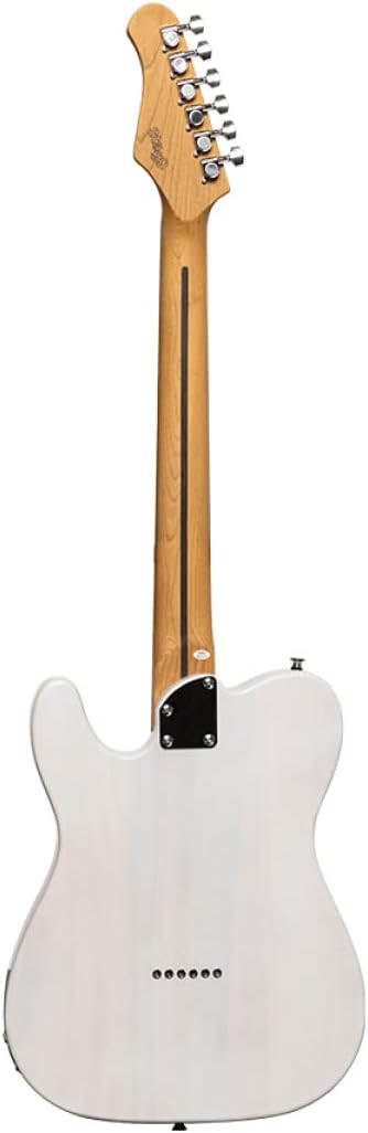 Stagg 6 String Solid-Body Electric Guitar, Right, White (SET-PLUS WHB)