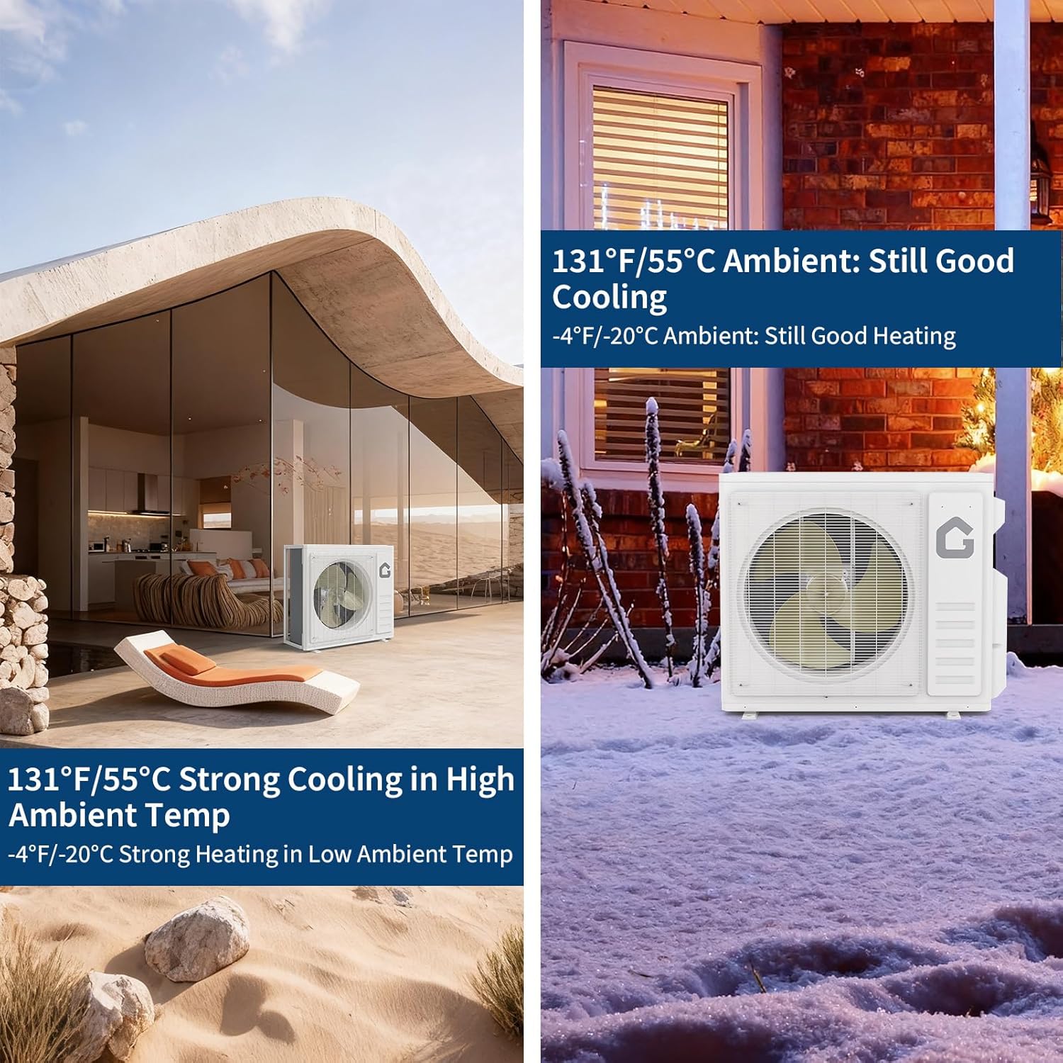 Garvee 24 SEER2 27K BTU 3 Zone Mini Split AC/Heating System, 12000 12000 12000 BTU Tri Zone Mini Split Air Conditioner, Wifi Enabled 208-230V Ductless AC Cool Up to 2250 Sq. Ft