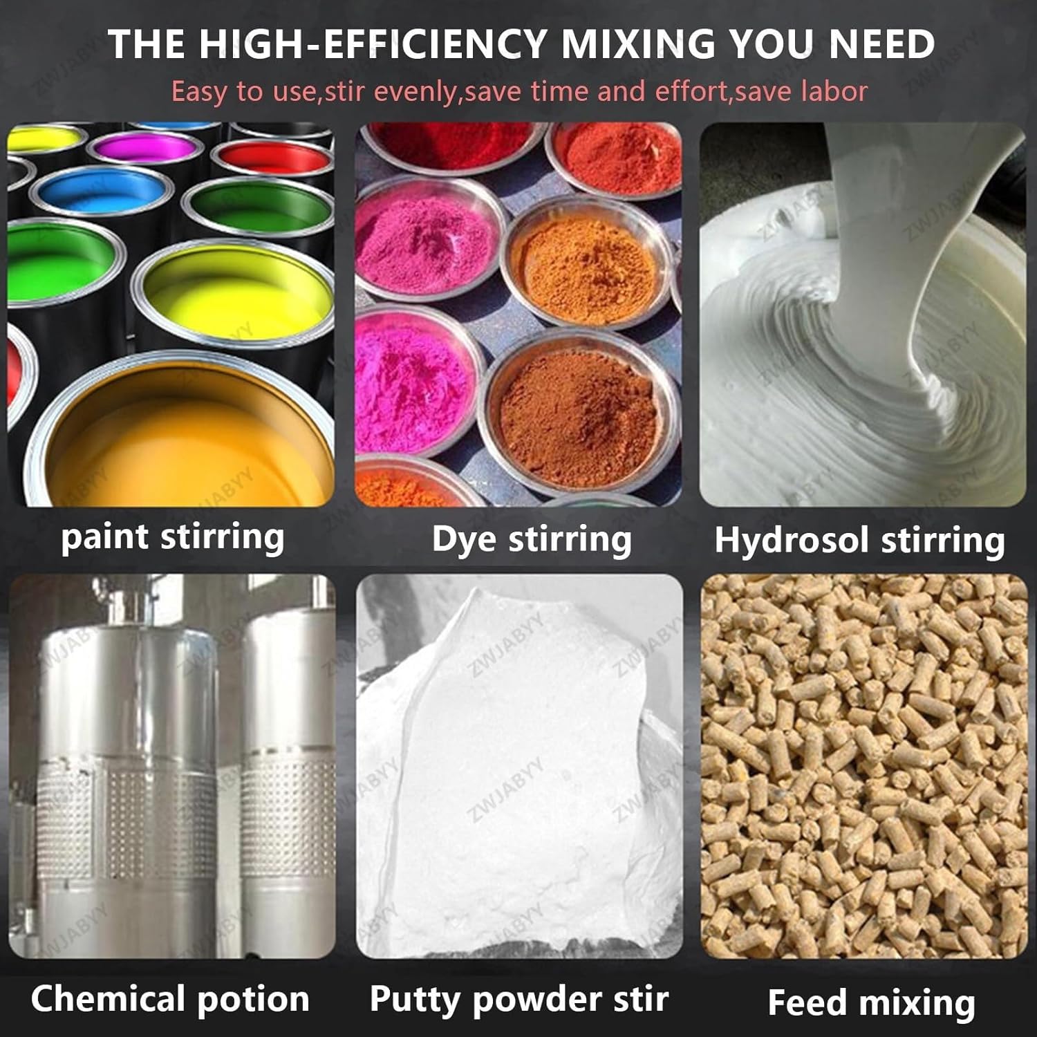 IBC Agitator,Electric Tank Mixer Machine, Commercial Paint Stirring Machine with Support Hanger,Paint Mixing Equipment,for Ink Dissolver Agitator (Size : Large5cylinders)