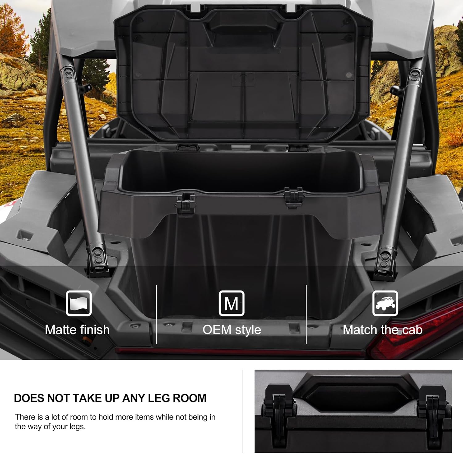 KIWI MASTER 82 QT Forward Cargo Box for 2024-2026 Polaris RZR XP 1000/RZR XP S 1000 Accessories, Replace OEM # 2889611, Rear Storage Bin