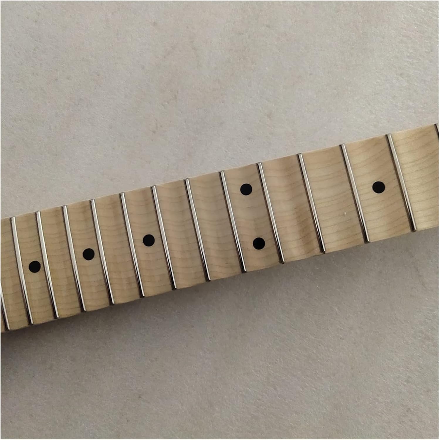 Reverse Full Scalloped Maple Electric Guitar Neck Replacement 22 Fret Maple Fingerboard Unfinished Guitar Neck