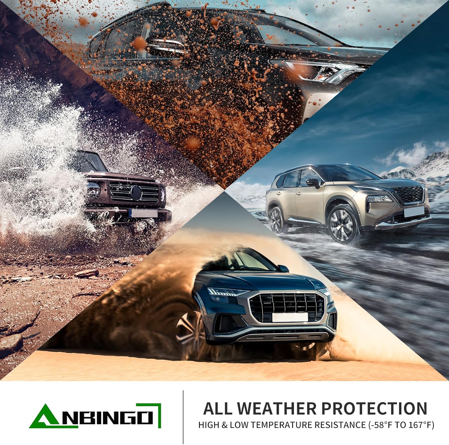 ANBINGO® Floor Mats & SeatBack Cargo Liner/Atlas 2018-2026 6 Passenger / 2nd Row with Bucket Seat / (50/50 Velcro Tape Fixed Backseat) TPE 3 Rows Car Mat Waterproof, Accessories