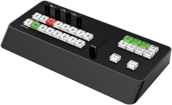 VMix Mini Panel Pro, Professional Video Production Control Surface, 16 Program/Preview Buttons, 4 Function Keys, Black