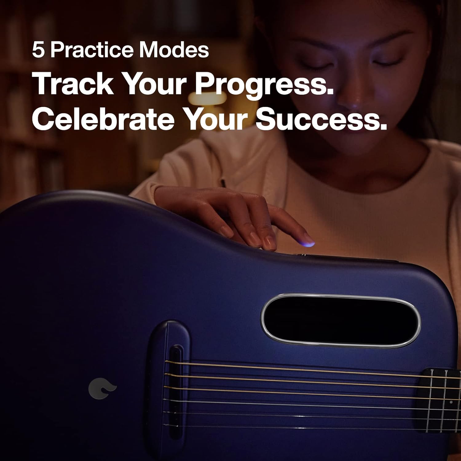 Lava Music Lava ME 3 38” Smart Guitar in Blue w/Space Bag