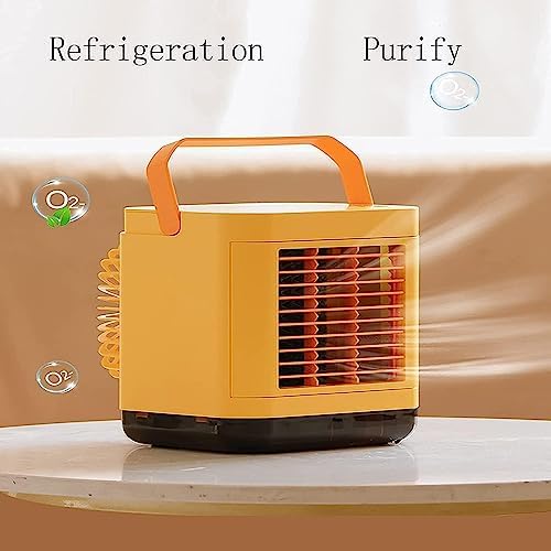 Portable Air Conditioner Fan, USB Personal Mini Evaporative Air Cooler with 3 Speeds, Quiet Air Cooler Fan, for Home Office Bedroom (Color : White)