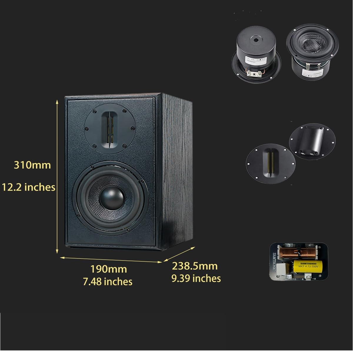 Passive Bookshelf Speakers 5.25