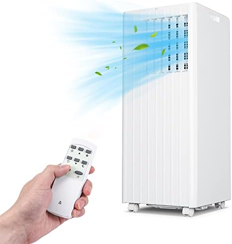 Jojoka Portable Air Conditioners with Remote Control, 8000 BTU Portable AC for Room, Dorm, Office with Drying, Fan, Sleep Mode, 2 Speeds, 24H Timer Function, Cools Room up to 350 Sq. ft