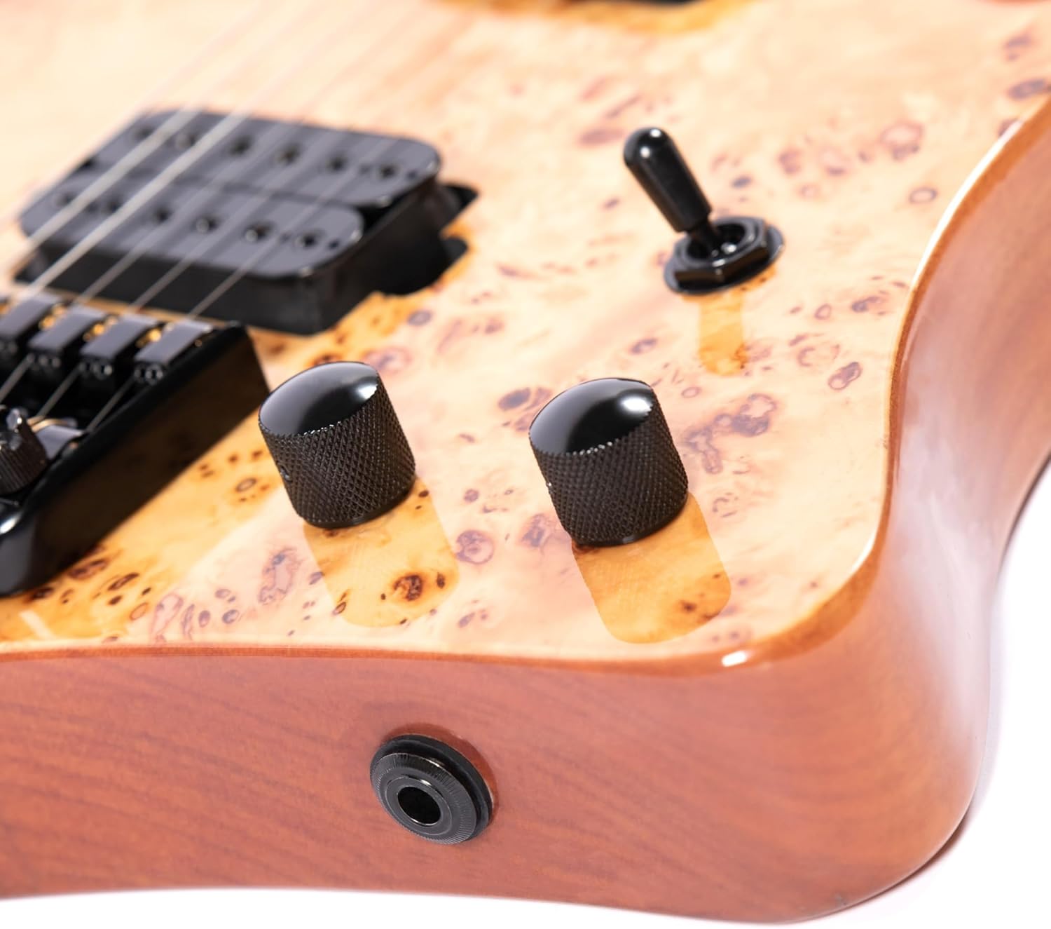 Beginner Electric Guitar Kits 6 String Headless Jazz Electric Guitar(Purple)