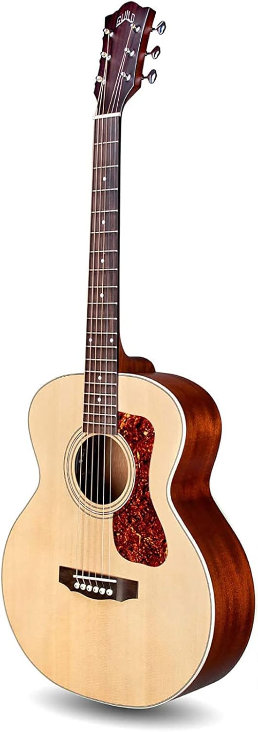 Guild Guitars Jumbo Jr Mahogany Acoustic Guitar, Natural, Archback Solid Top, Westerly Collection