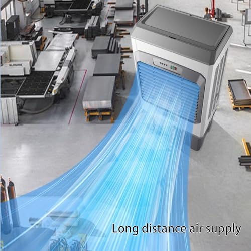 Portable Swamp Cooler, Evaporative Air Cooler with 3 Speeds, Industrial Air Conditioner for Indooor Outdoor Patio Garage(75 * 48 * 160cm)