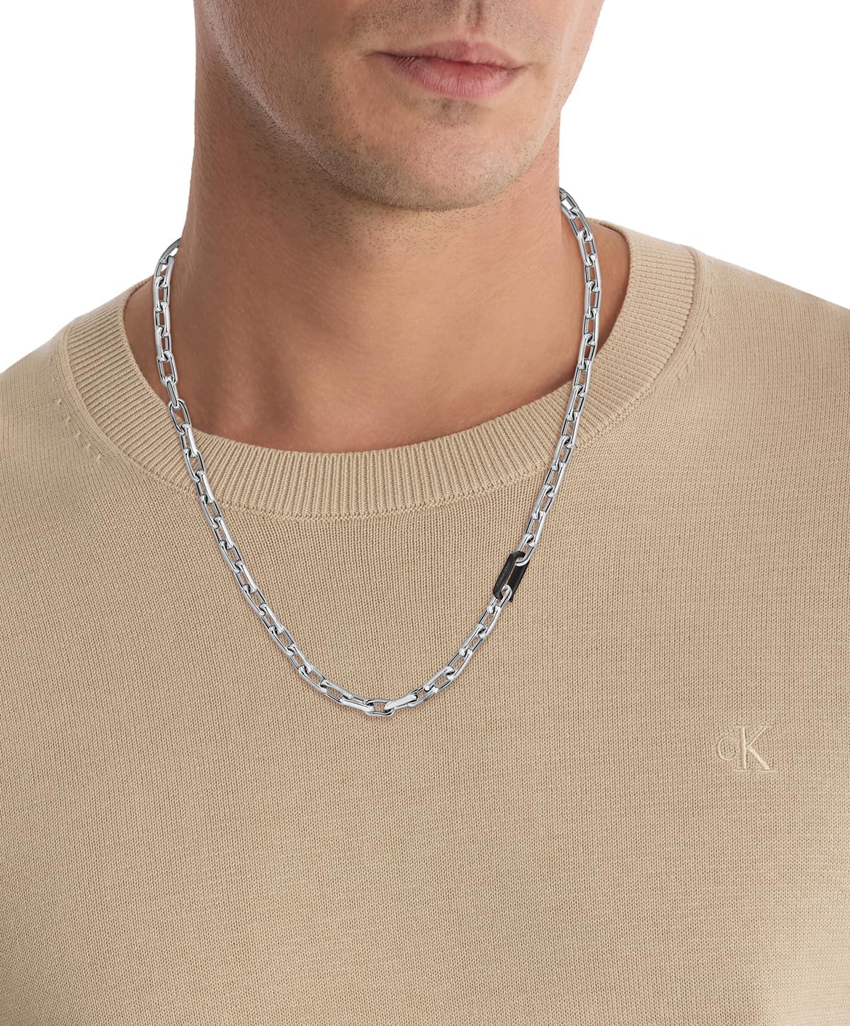 Calvin Klein Men's Jewelry - CK Aspire and Black IP Necklace - Stainless Steel - Modern Statement Accessory - Gift for Him