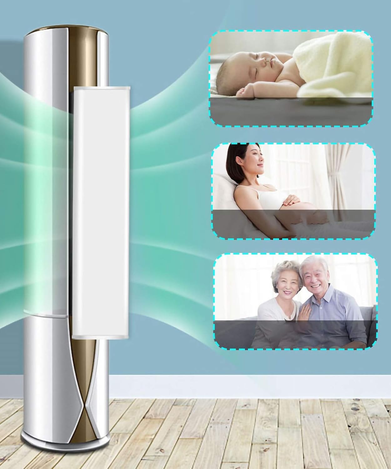 Air conditioner windshield Household Items Vertical Cylindrical Air Conditioner Deflector, Cool and Windless Universal Cabinet Air Conditioner Hood Guide Air, Office Air Conditioning Angle Adjust