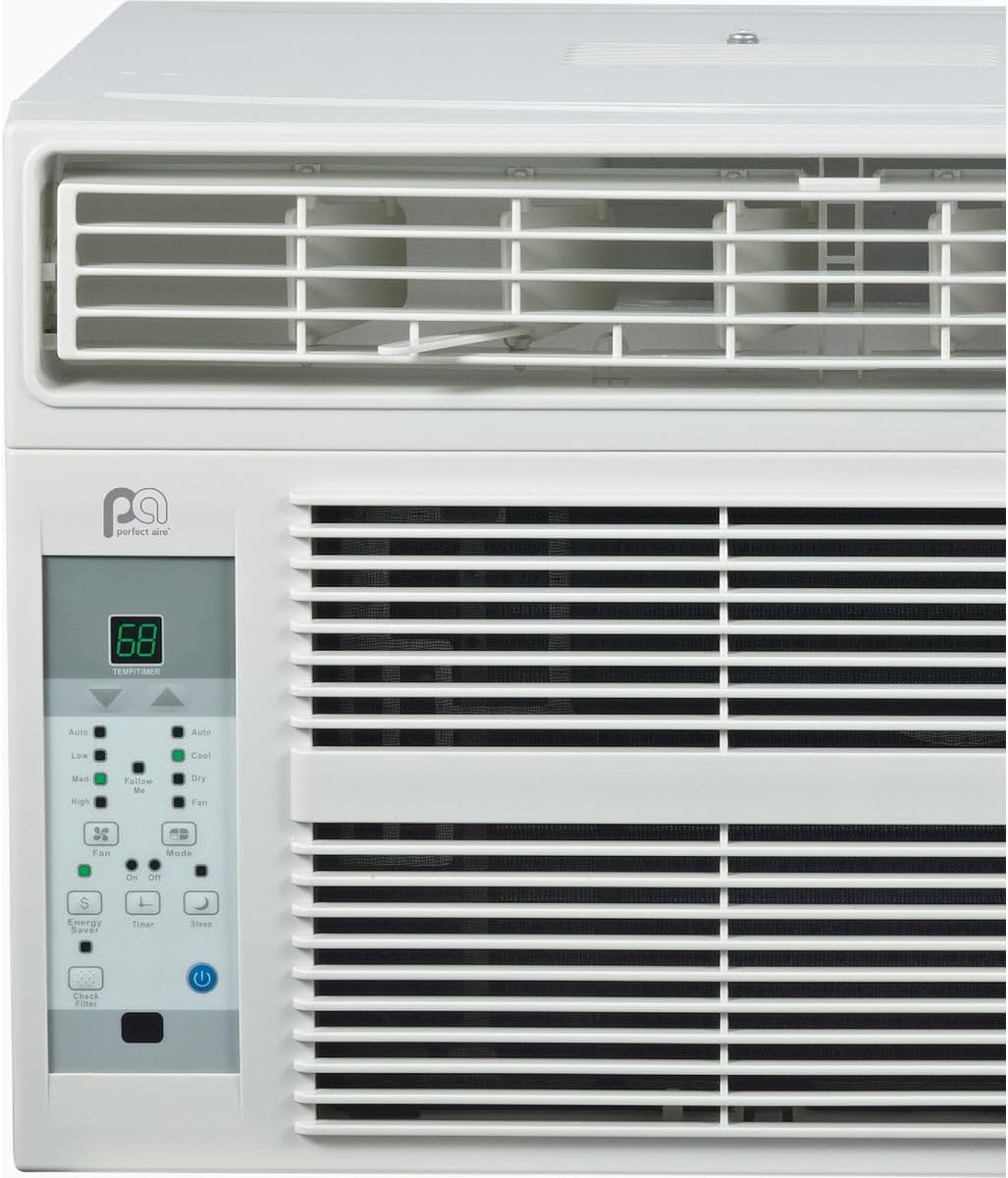 Perfect Aire PAC6000 6000BTU Window Air-Conditioner for Room Size 15.5' x 16', 250 Sq Ft
