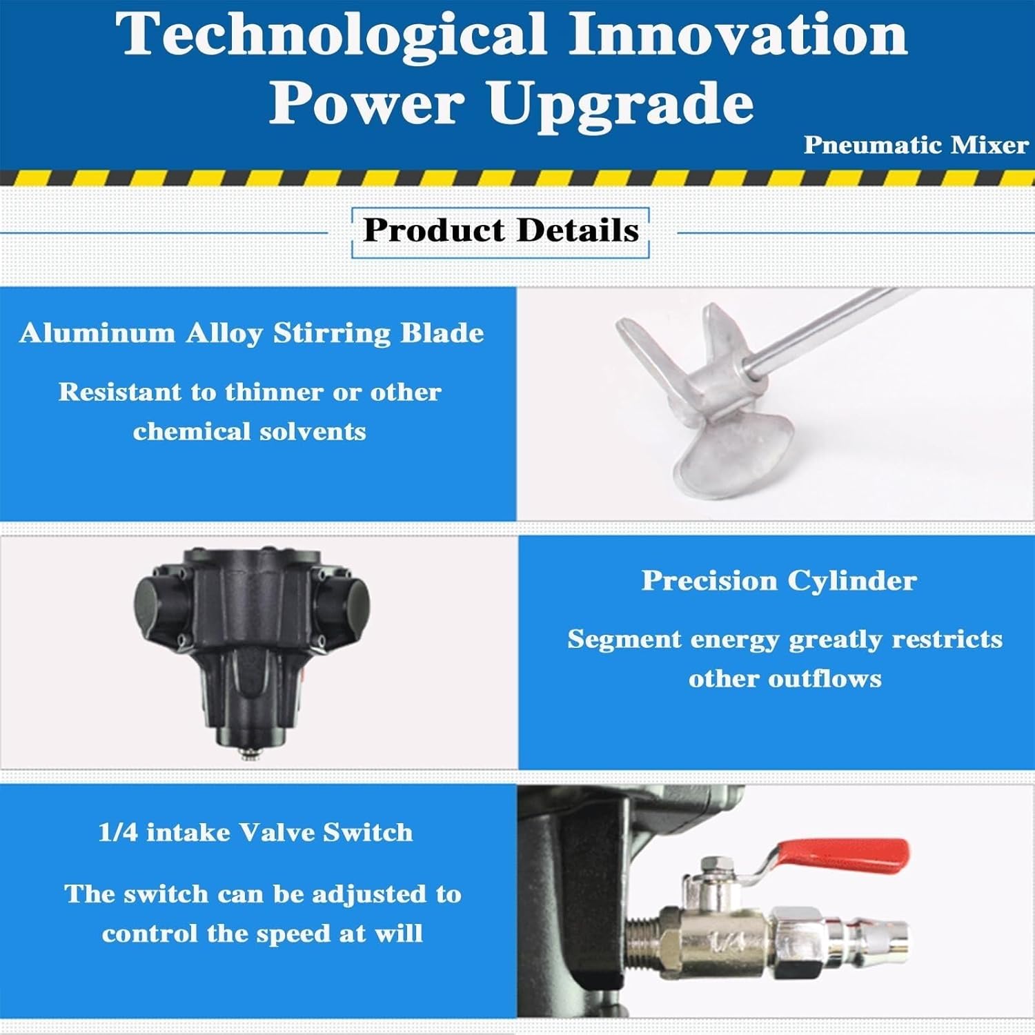 5 Gallon Pneumatic Paint Agitator, Air Mixer Machine, Paint Stirring Machine Bracket, Height Adjustable, Paint Mix Tool