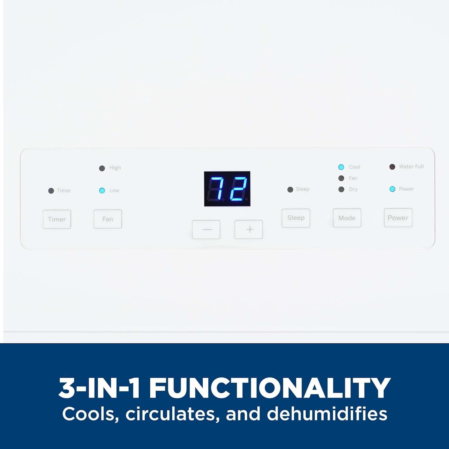 GE 6,000 BTU DOE Portable Air Conditioner for Small Rooms up to 250 sq. ft., Digital Controls, Remote Control, Perfect for Bedroom or Living Room, Easy Install Kit Included, White