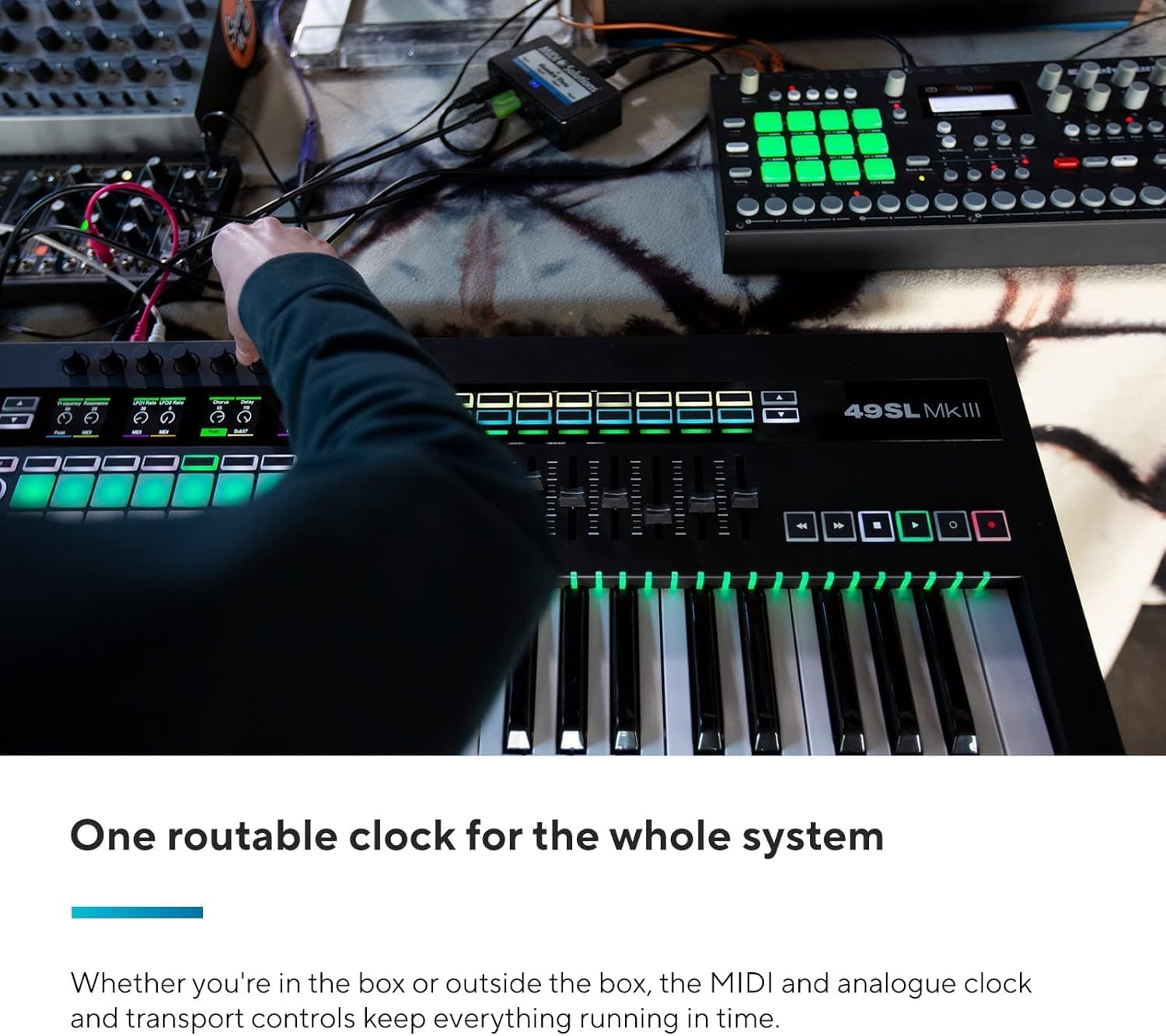 Novation 49SL MkIII, 49-key MIDI & CV equipped Keyboard Controller with 8 Track Sequencer