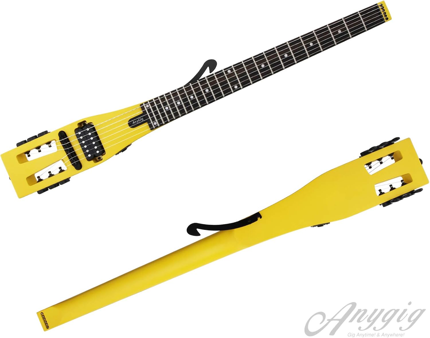 SING F LTD Travel Electric Guitar, Ultra-Light Headless Design, Full-Scale 25.5