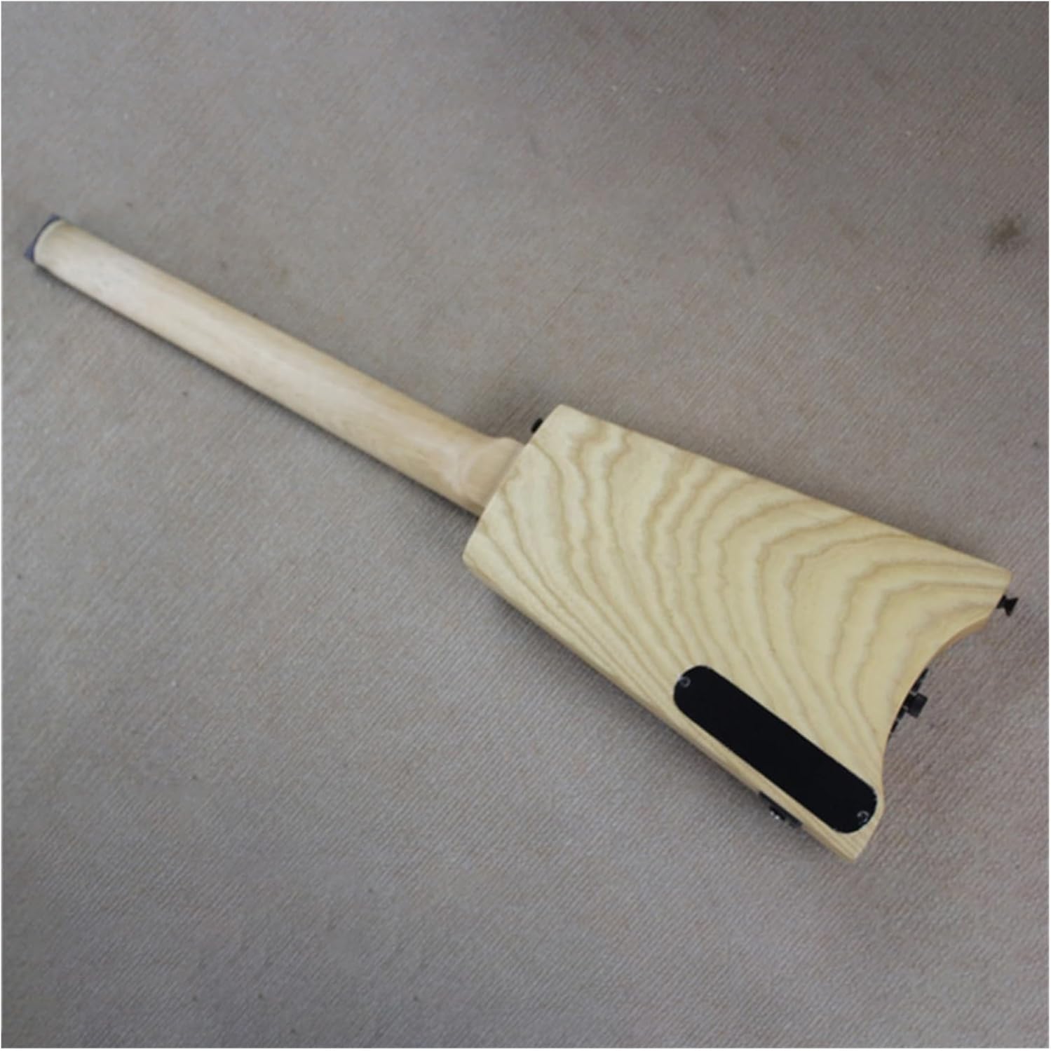 Natural Wood Color Headless 24 Frets Electric Guitar with SSS Pickups Maple Fretboard Last 4 Frets Scalloped Professional Headless Guitar