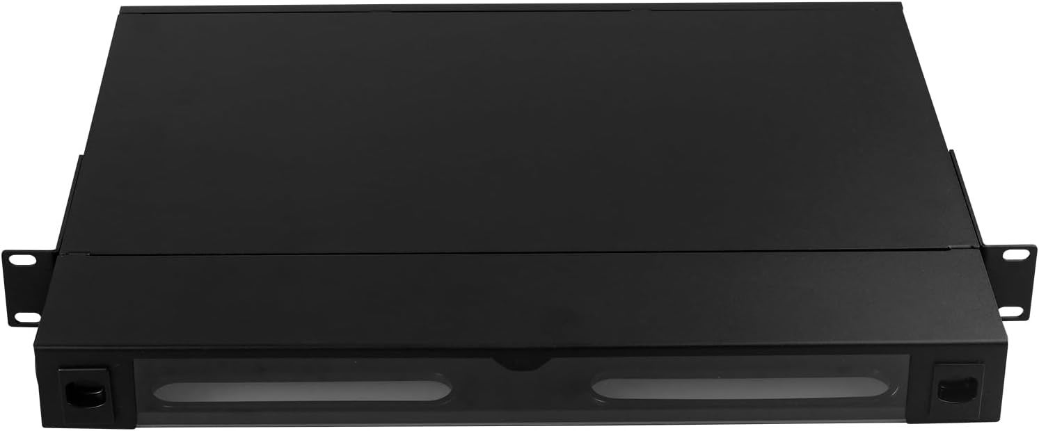 -1 Pack Fiber Optic Rack Mount Enclosure Box with 3 Slots for Fiber LGX Adapter Panels or Cassettes (3pcs Fiber Patch Panel (5.1inch*1.14inch) can be Inserted)