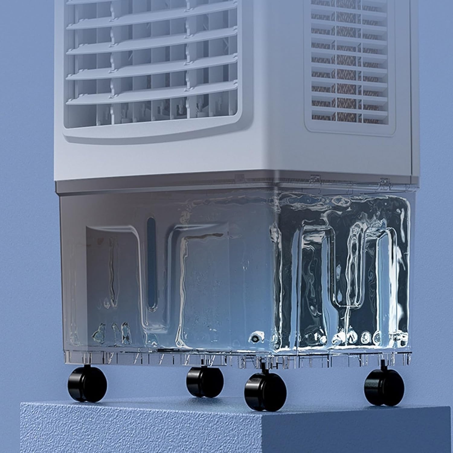 Portable Air Conditioner, Oscillating Tower Fan with Remote, Evaporative Air Cooler with 3 Wind Speeds, Cooling Fan Air Conditioner for Room Office(B)